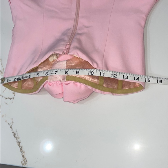 Pink Strapless Cutout Flower Front Mini Dress | L - Picture 15 of 17